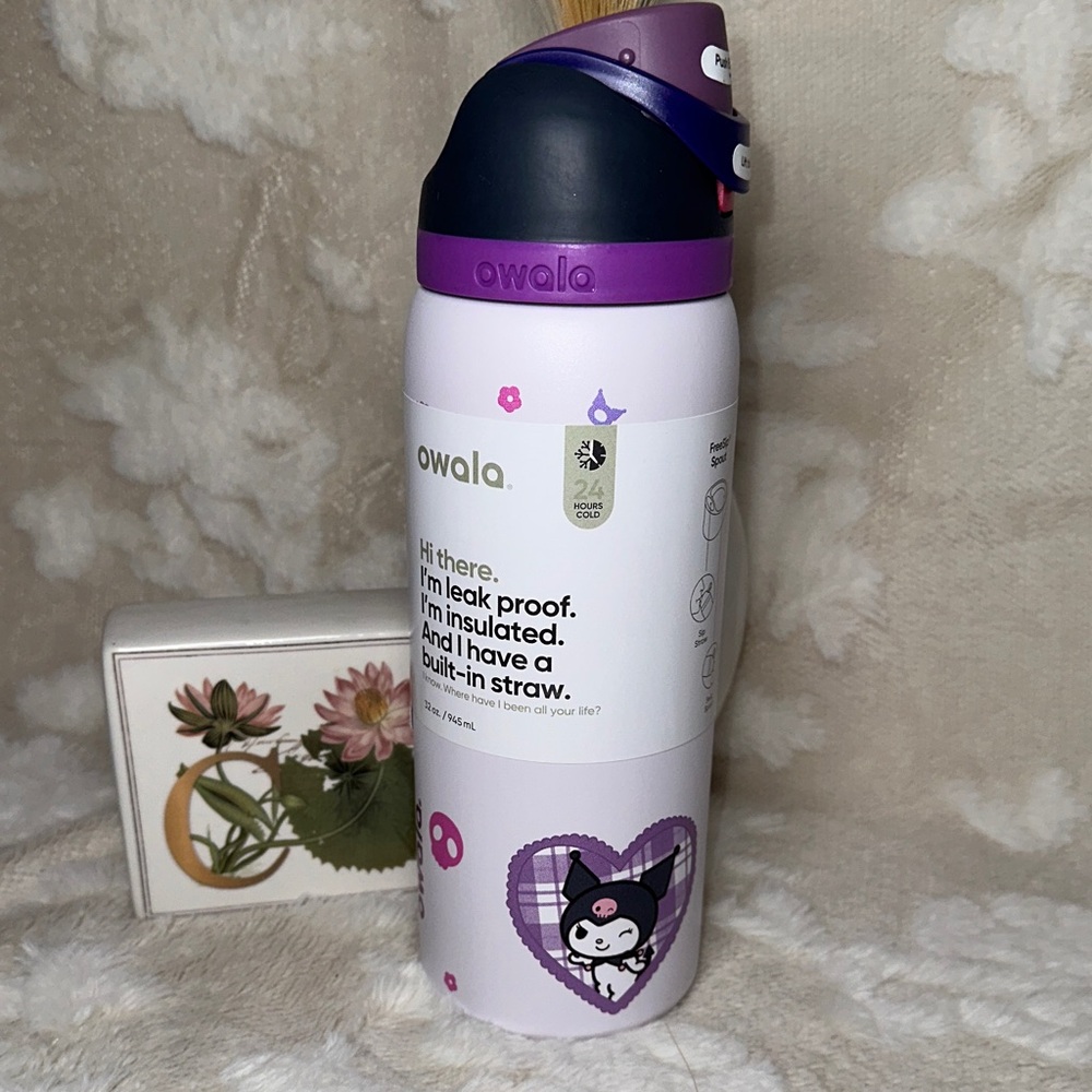 Owala Lavender Stainless Water Bottle with Purple Accent
